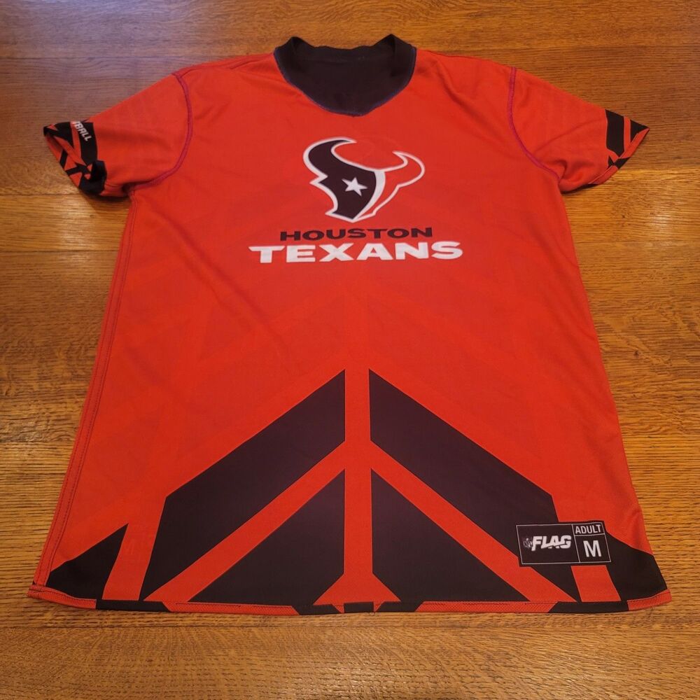 NFL Houston Texans Adult Medium Flag Football Reversible Jersey Red & Blue